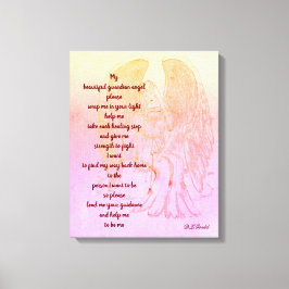 Guardian Angel spirituelle Erholung Gedicht Kunst  Leinwanddruck