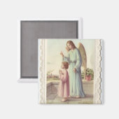 Guardian Angel und Kind Magnet (Vorderseite/Rückseite)