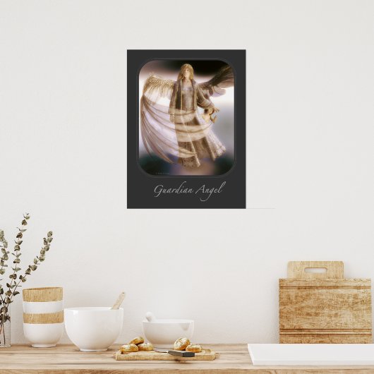 Guardian Angel und Kind Poster (Küche)