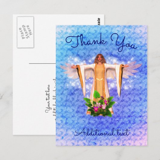 Guardian Angel Vielen Dank für Ihre individuelle P Postkarte (Vorne/Hinten)