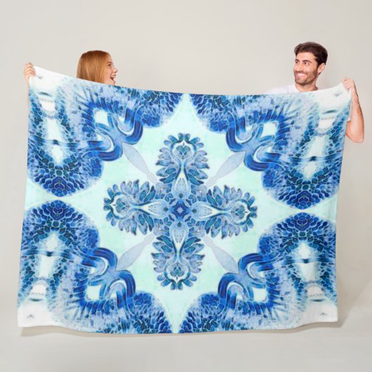 Guardian Angel Vintag Cross Grunge Muster Fleecedecke (Beispiel)