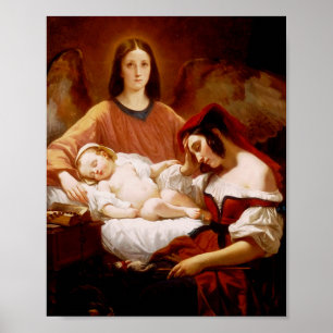 Guardian Angel von Henri Decaisne Poster