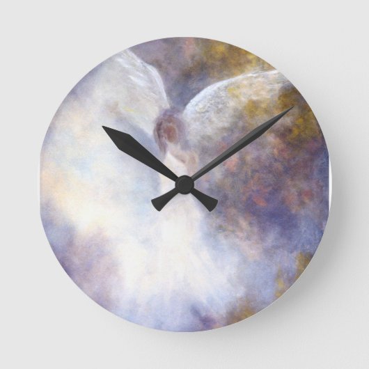 Guardian Angel Wall Clock Runde Wanduhr (Vorderseite)