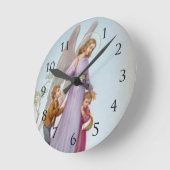 Guardian Angel Wall Clock with Numbers Runde Wanduhr (Winkel)