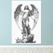 Guardian Angel: White Marble Sculpture Leinwanddruck (Insitu (Holzboden))