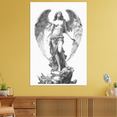 Guardian Angel: White Marble Sculpture Leinwanddruck (Insitu (Wohnzimmer))