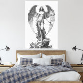 Guardian Angel: White Marble Sculpture Leinwanddruck (Insitu (Schlafzimmer))