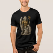 Guardian Angel with Golden Armor Artwork Tri-Blend Shirt (Vorderseite)