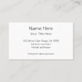 Guardian Angels Liebe Herzstück Art Business Card Visitenkarte (Rückseite)