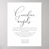 Guardian Angels Love Memory Wedding Sign Poster (Vorne)