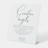 Guardian Angels Love Memory Wedding Sign Sockelschild (Vorderseite)