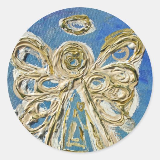Guardian Blue Angel Art Custom Stickers (Vorderseite)