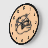 Guardian Bulldog Wall Clock Große Wanduhr (Winkel)
