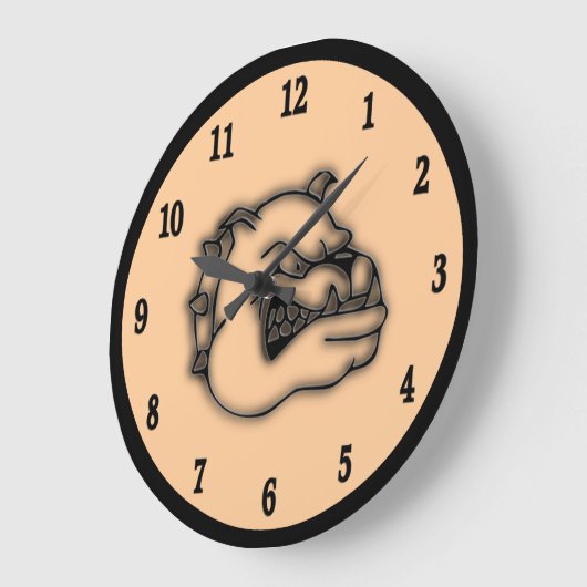 Guardian Bulldog Wall Clock Große Wanduhr (Winkel)