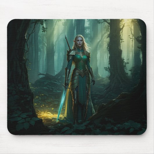 Guardian Elf des verzauberten Reiches Mousepad (Vorne)