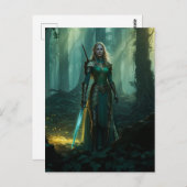 Guardian Elf des verzauberten Reiches Postkarte (Vorne/Hinten)