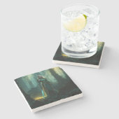 Guardian Elf des verzauberten Reiches Steinuntersetzer (Seitenansicht)