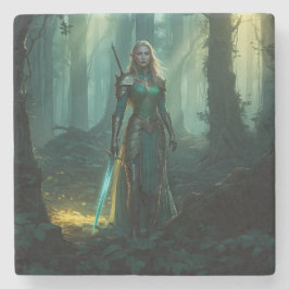 Guardian Elf des verzauberten Reiches Steinuntersetzer