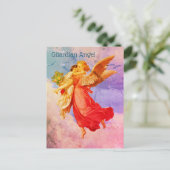 Guardian Engel and Child Inspiration Postcard Postkarte (Stehend Vorderseite)