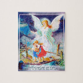 Guardian Engel, Kinder, Brücke und Gedicht Puzzle