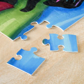 Guardian Engel mit Abstrakter Originalkunst Puzzle (Seite)