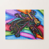 Guardian Engel mit Abstrakter Originalkunst Puzzle (Horizontal)