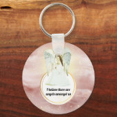 Guardian Engel rosa Himmelsgel unter uns Schlüsselanhänger (Vorderseite)