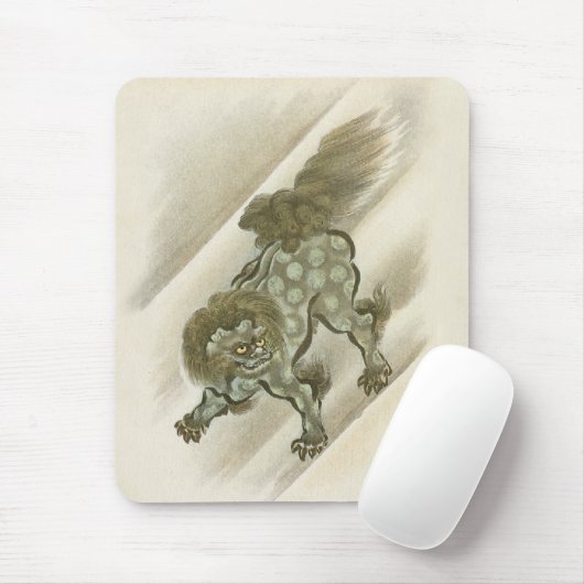 Guardian Foo Dog of the Orient Mousepad (Mit Mouse)
