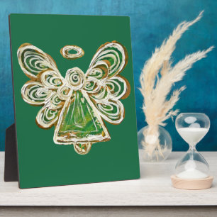 Guardian Green Angel Painting Art Gift Plaque Fotoplatte