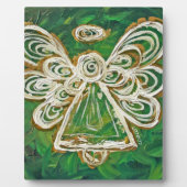 Guardian Green Angel Painting Art Gift Plaque Fotoplatte (Vorderseite)