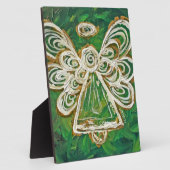 Guardian Green Angel Painting Art Gift Plaque Fotoplatte (Seite)