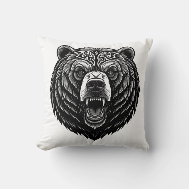 Guardian Knot: Der fierce keltische Bär, den Sie t Kissen (Vorderseite)