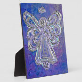 Guardian Lila Angel Malerei Kunstgift Plaque Fotoplatte (Seite)