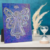 Guardian Lila Angel Malerei Kunstgift Plaque Fotoplatte (Seite)