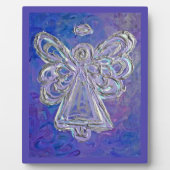 Guardian Lila Angel Malerei Kunstgift Plaque Fotoplatte (Vorderseite)