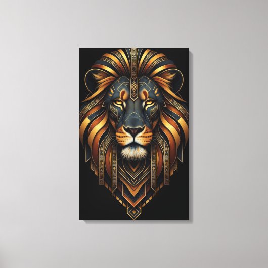 Guardian Lion Abstract Wall Art Leinwanddruck (Vorderseite)