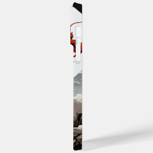 : "Guardian of Elegance: Dragon-Themed iPhone Case (Rückseite / Links)