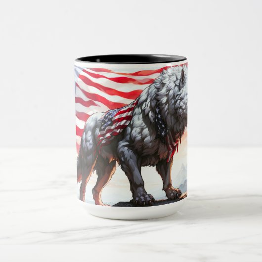 "Guardian of Freedom: The Patriotic Wolf" Tasse (Zentrum)
