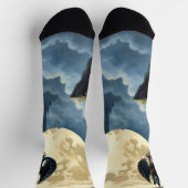 Guardian of the Moon – The Black Winged Wolf Socken (Oben)
