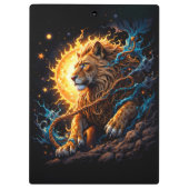 Guardian of the Solar Threshold – Lion of Balance  Klemmbrett (Rückseite)