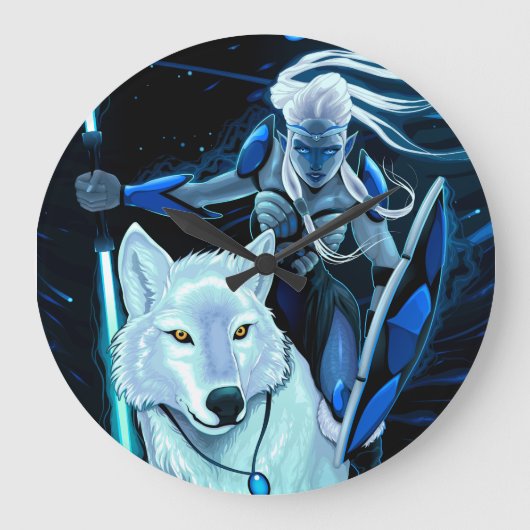 Guardian of the Wild Hour Große Wanduhr (Vorderseite)