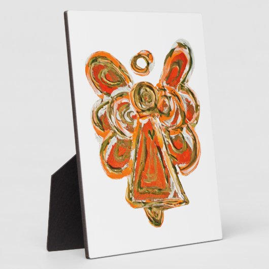 Guardian Orange Angel Malerei Kunstgift Plaque Fotoplatte (Seite)