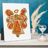 Guardian Orange Angel Malerei Kunstgift Plaque Fotoplatte (Seite)