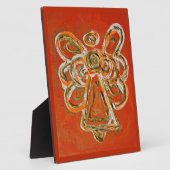 Guardian Orange Angel Malerei Kunstgift Plaque Fotoplatte (Seite)