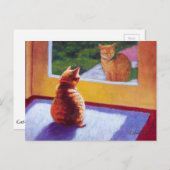 Guardian Orange Tabby Manx Postkarte (Vorne/Hinten)