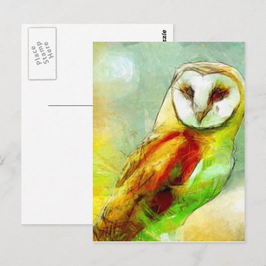 Guardian Owl Postkarte (Vorne/Hinten)