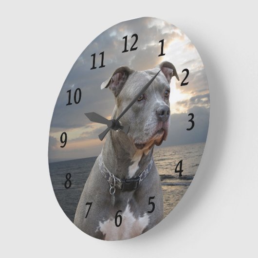 Guardian Pitbull Wall Clock Große Wanduhr (Winkel)