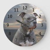 Guardian Pitbull Wall Clock Große Wanduhr (Vorderseite)
