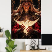 Guardian Priestess Magical Wall Art Poster (Heimbüro)