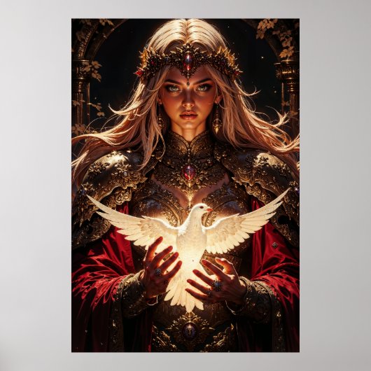 Guardian Priestess Magical Wall Art Poster (Vorne)